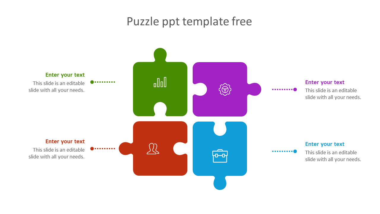 Free - Our Predesigned Puzzle PPT Template Free Download